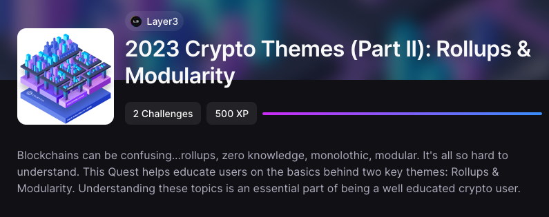 2023 Crypto Themes (Part II): Rollups & Modularity